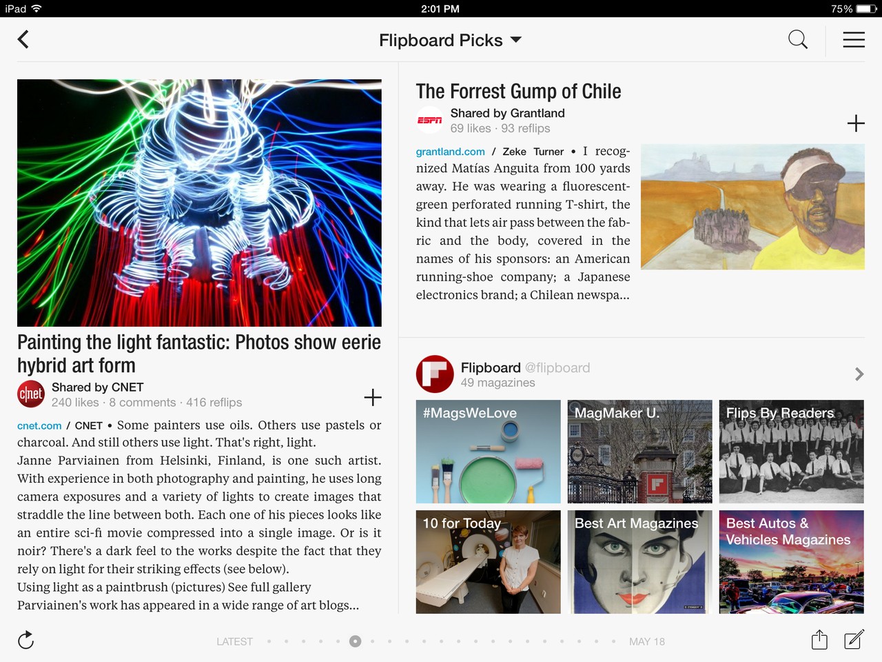 Flipboard Filpboard List