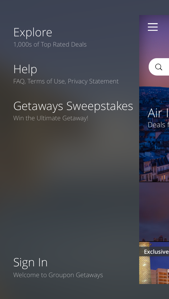 Getaways Sidebar