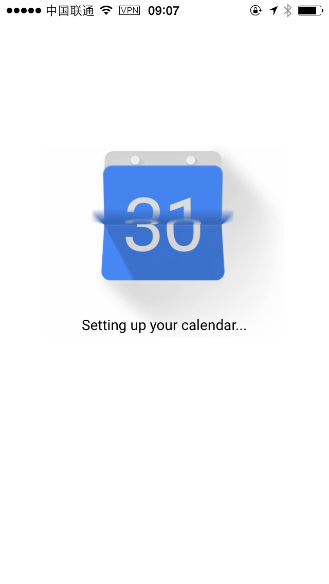 Google Calendar Loading