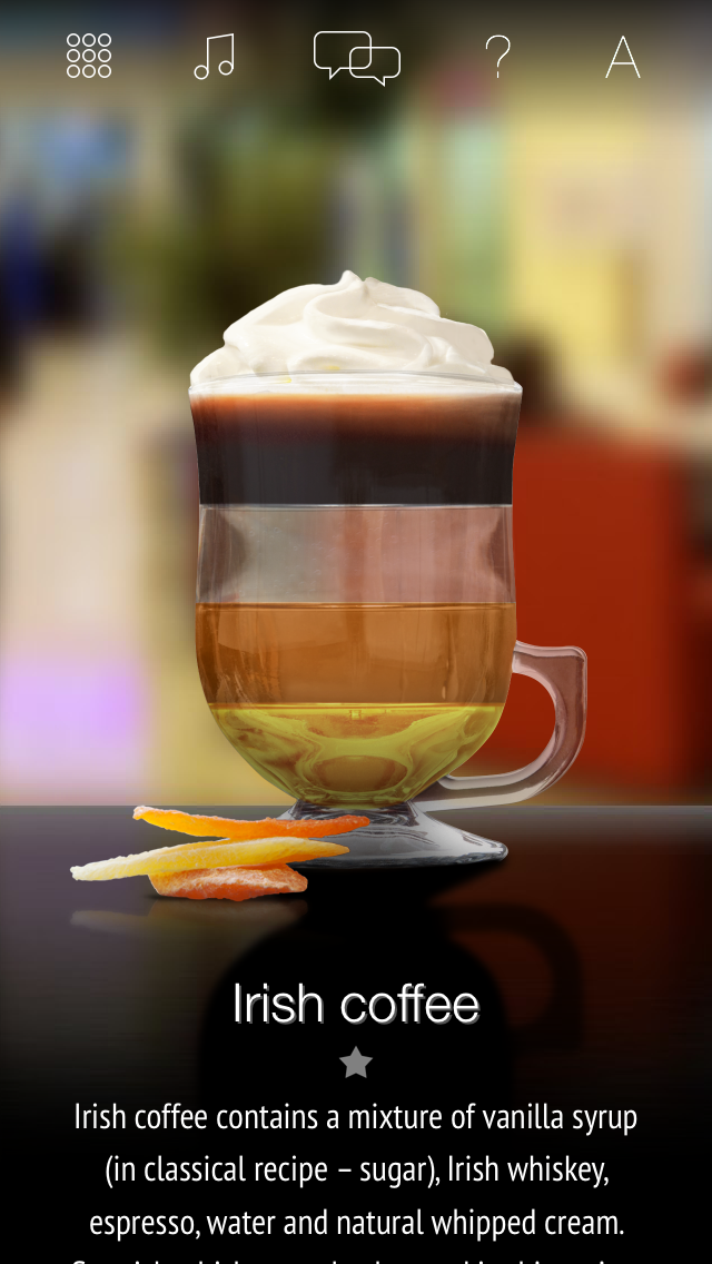 Great Coffee App Menu