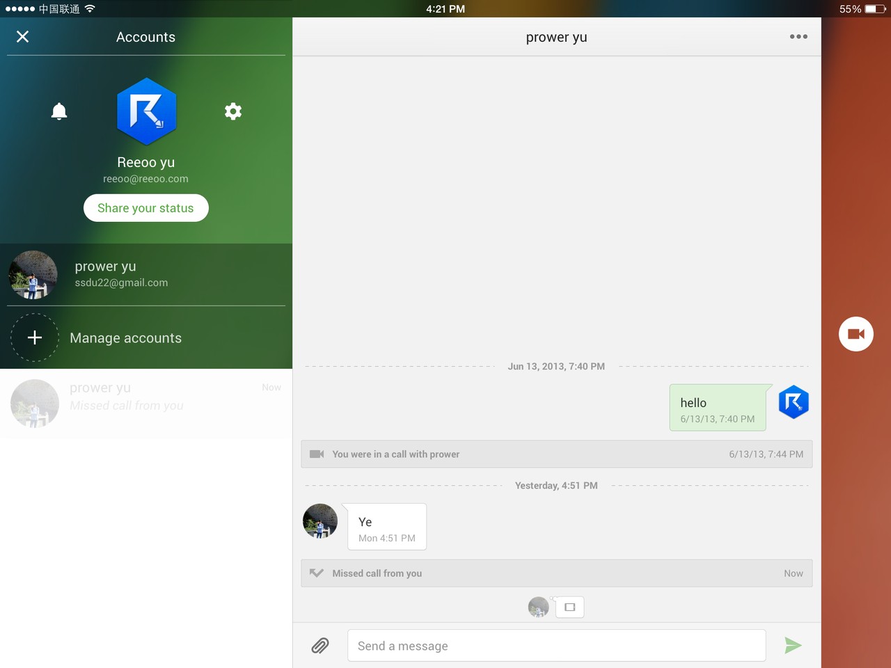 Hangouts Accounts