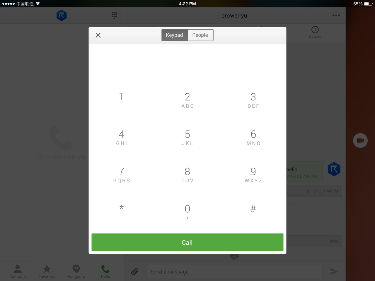 Hangouts Call