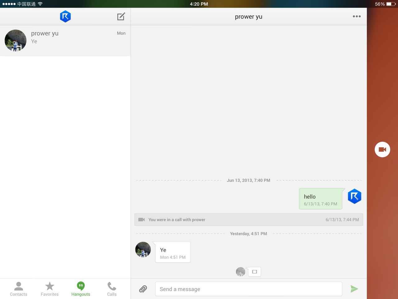 Hangouts Home