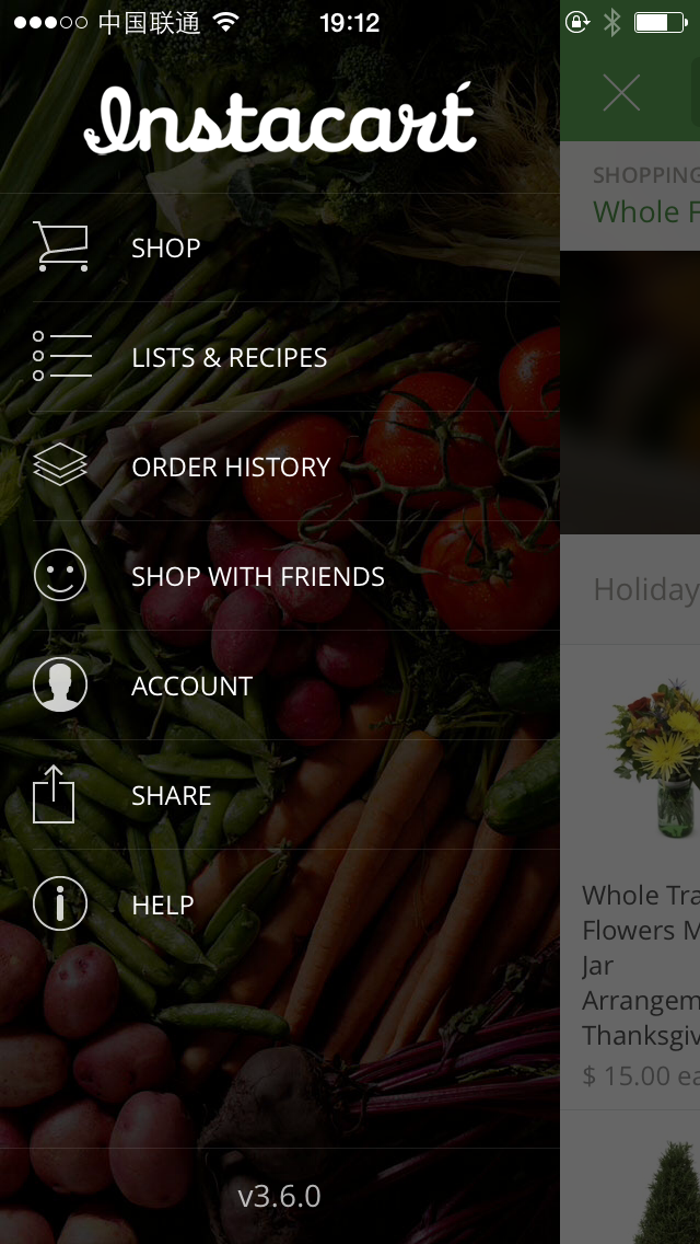 Instacart Sidebar