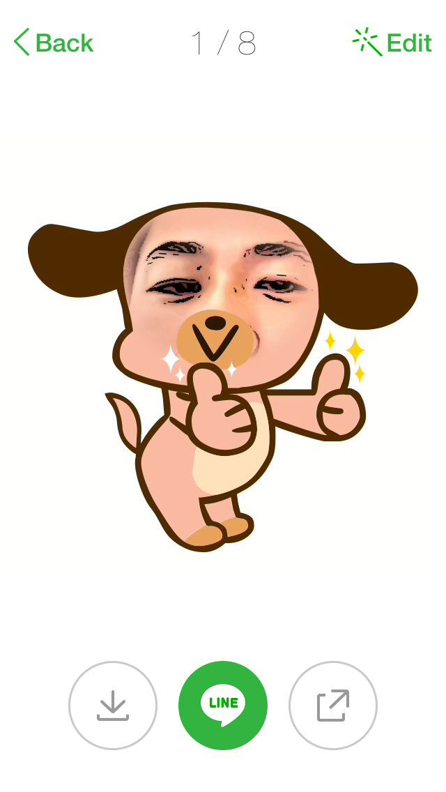 Line Selfie Sticker Line Selfie Preview