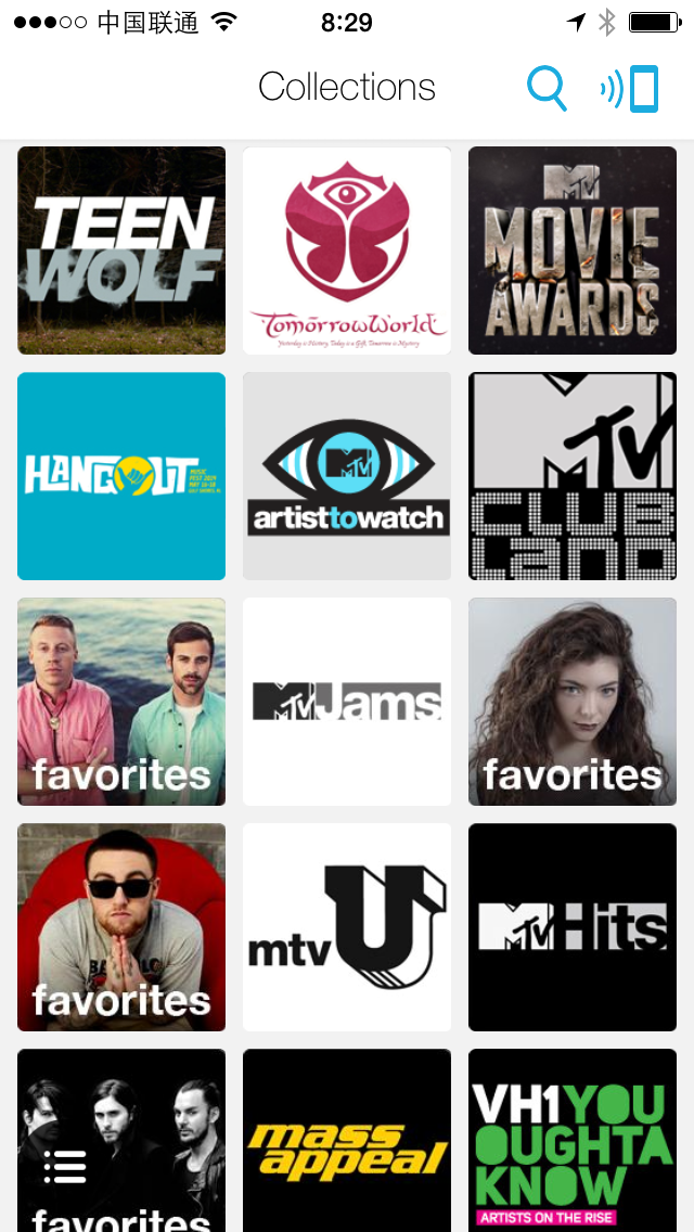 MTV Artists List