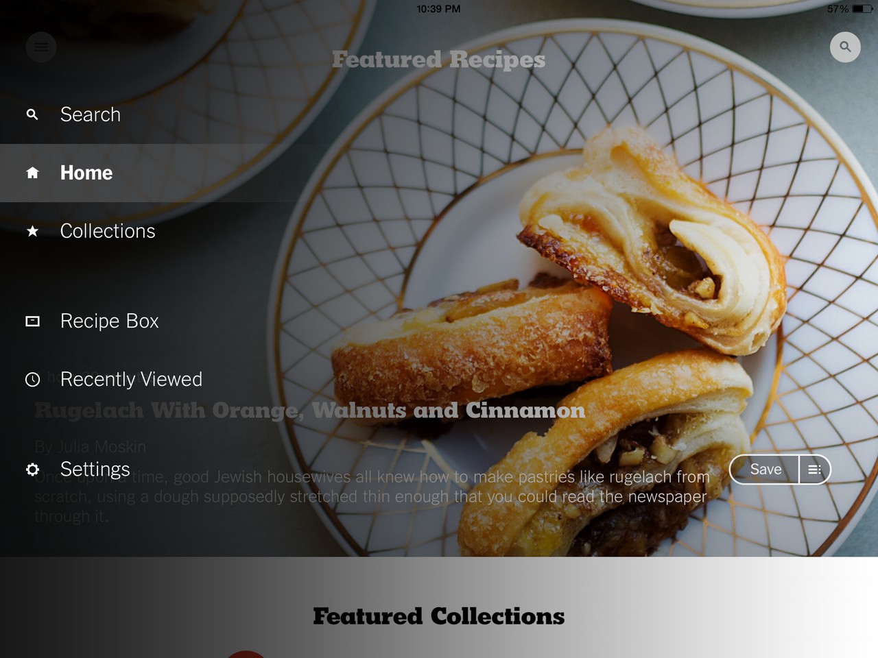 NYT Cooking Menu