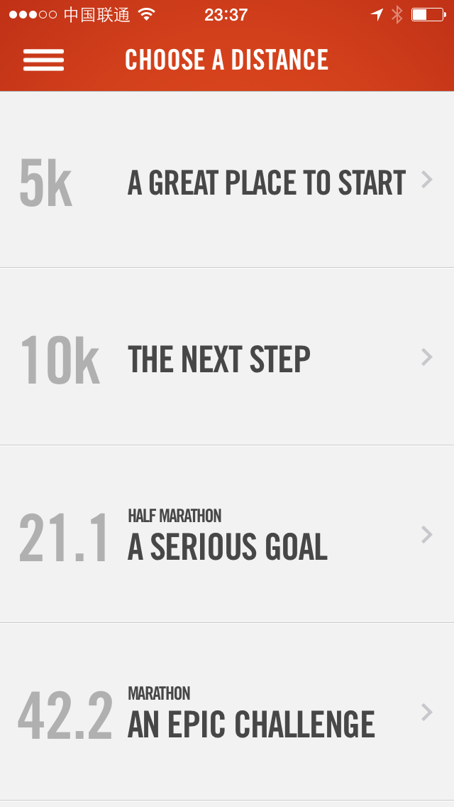 Nike+ Running List