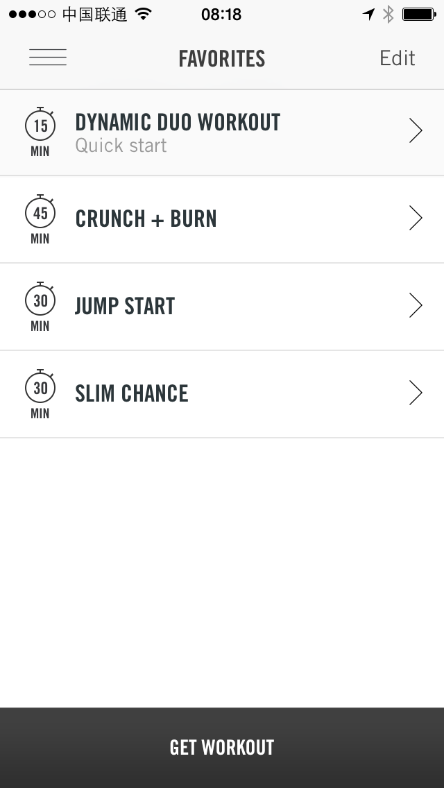Nike+ Training Club List