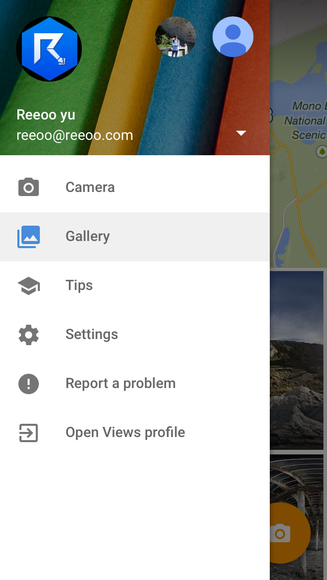 Photo Sphere Camera Sidebar