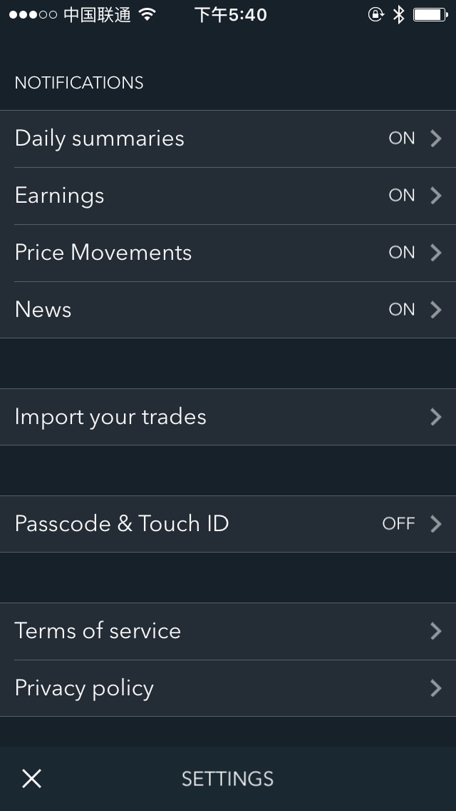 Portfolio Setting