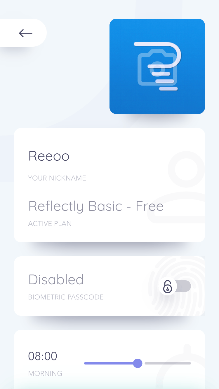 Reflectly Setting