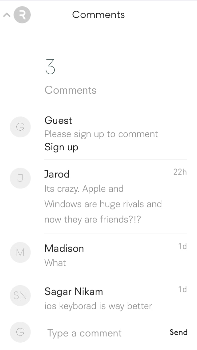 Rover Comments