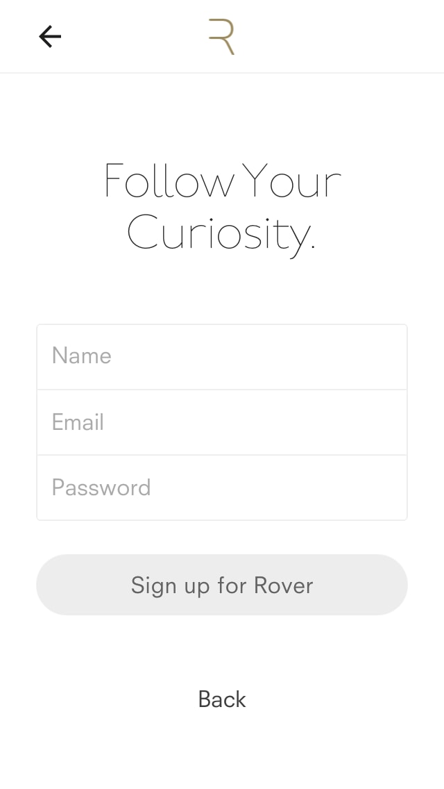 Rover Signup