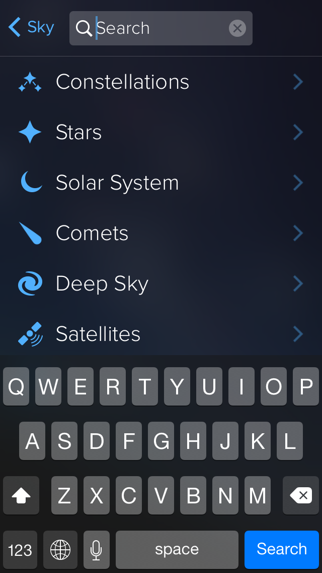 Sky Guide Search