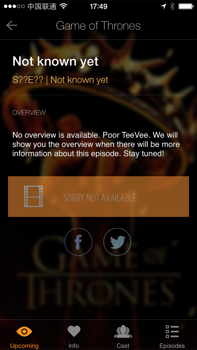 TeeVee Upcoming