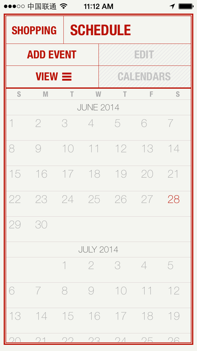 Travel List Schedule