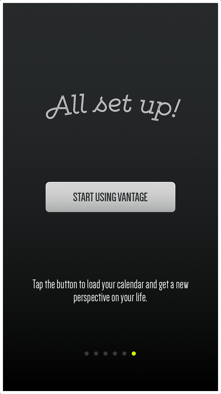 Vantage Calendar Guide 5