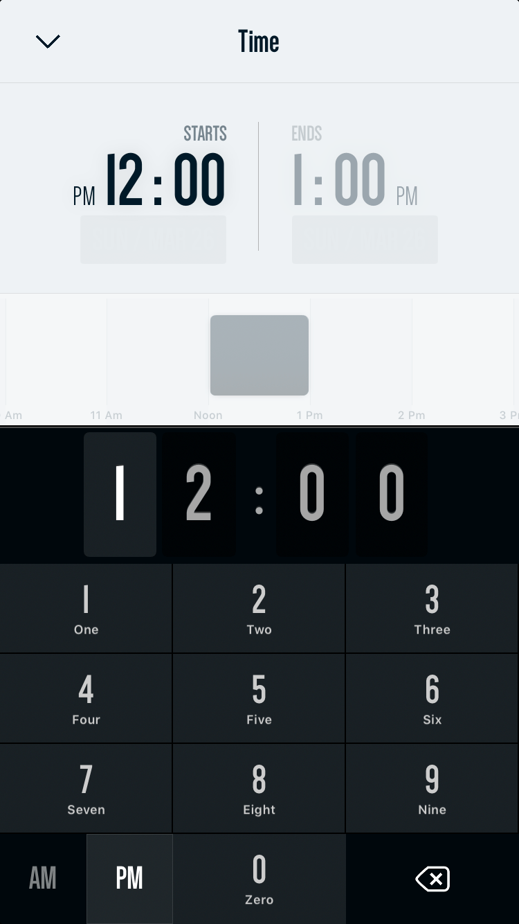 Vantage Calendar Keyboard