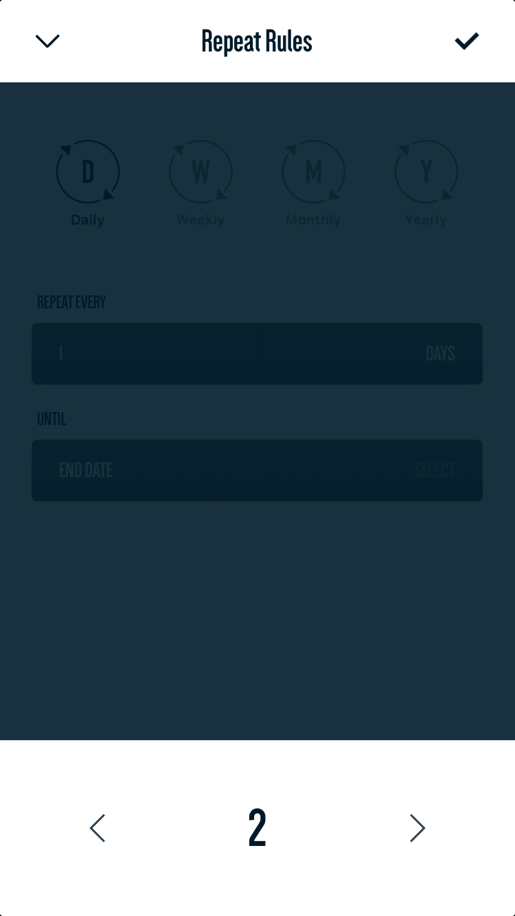 Vantage Calendar Popup