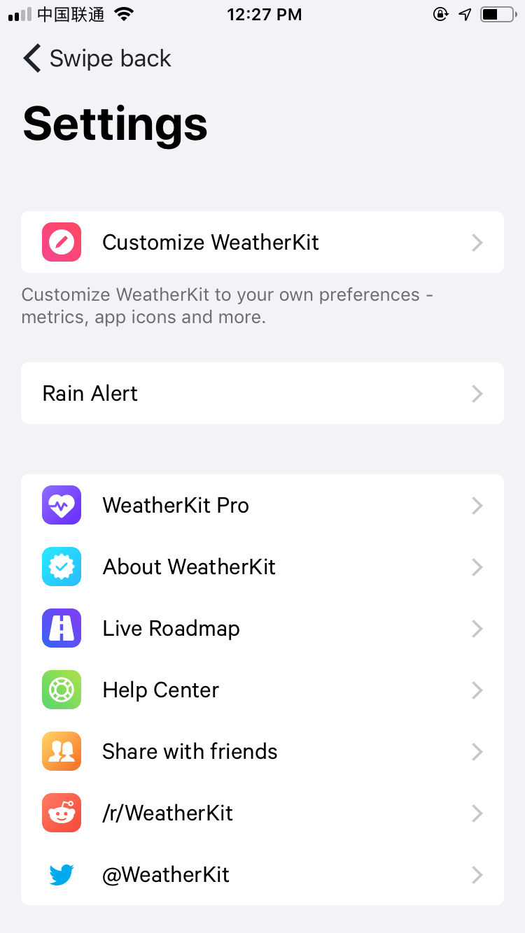 WeatherKit Setting