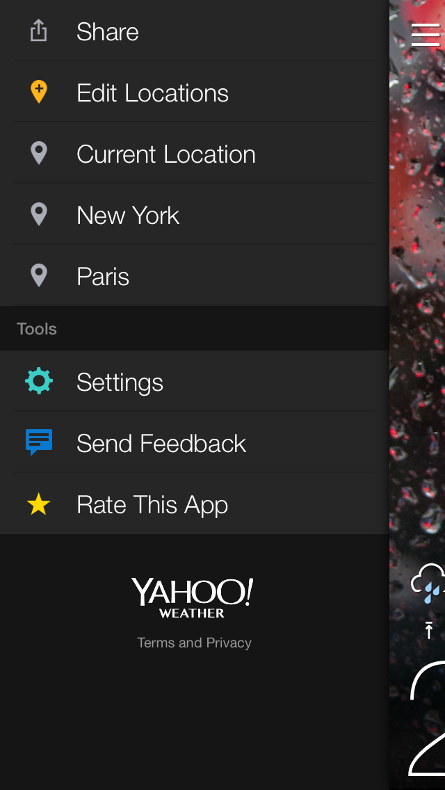 Yahoo Weather Sidebar