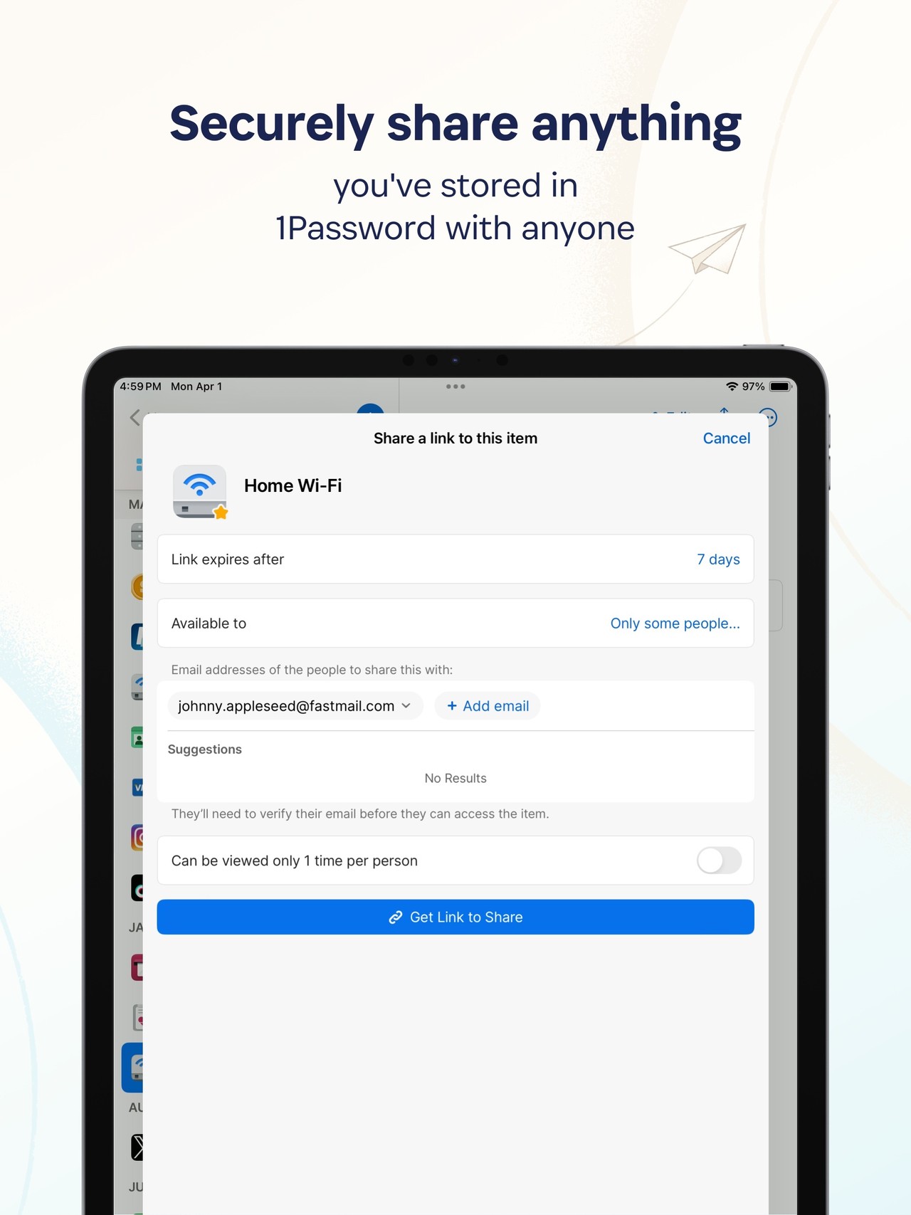 1Password: Password Manager iPad screenshot 5