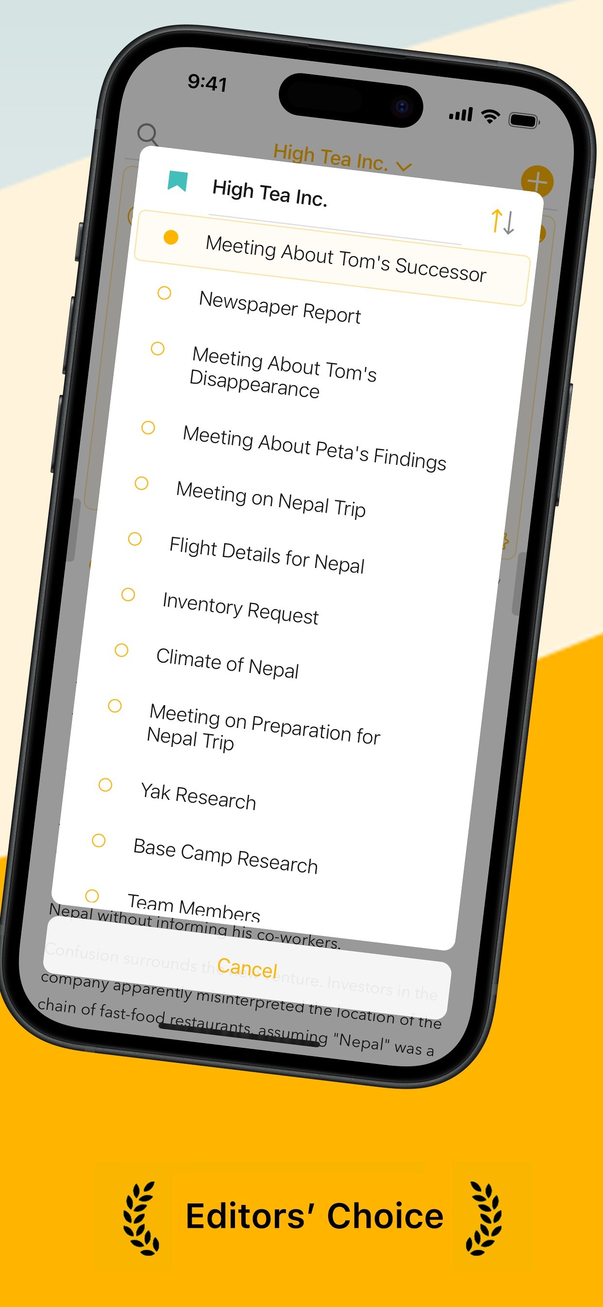 Agenda: Notes meets Calendar iPhone screenshot 6