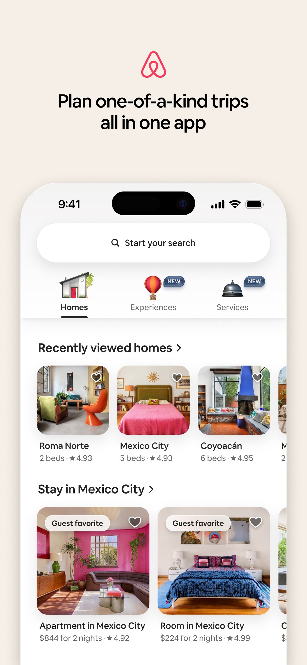 Airbnb iPhone screenshot 1