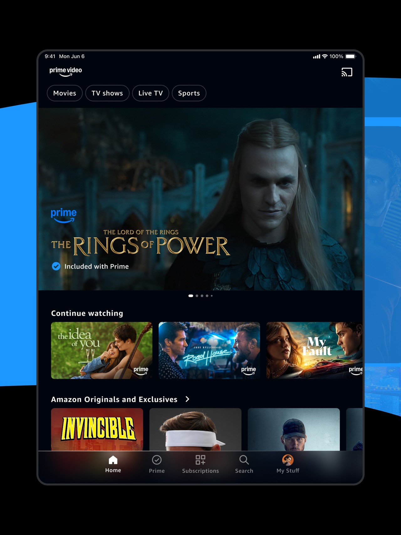 Amazon Prime Video iPad screenshot 1