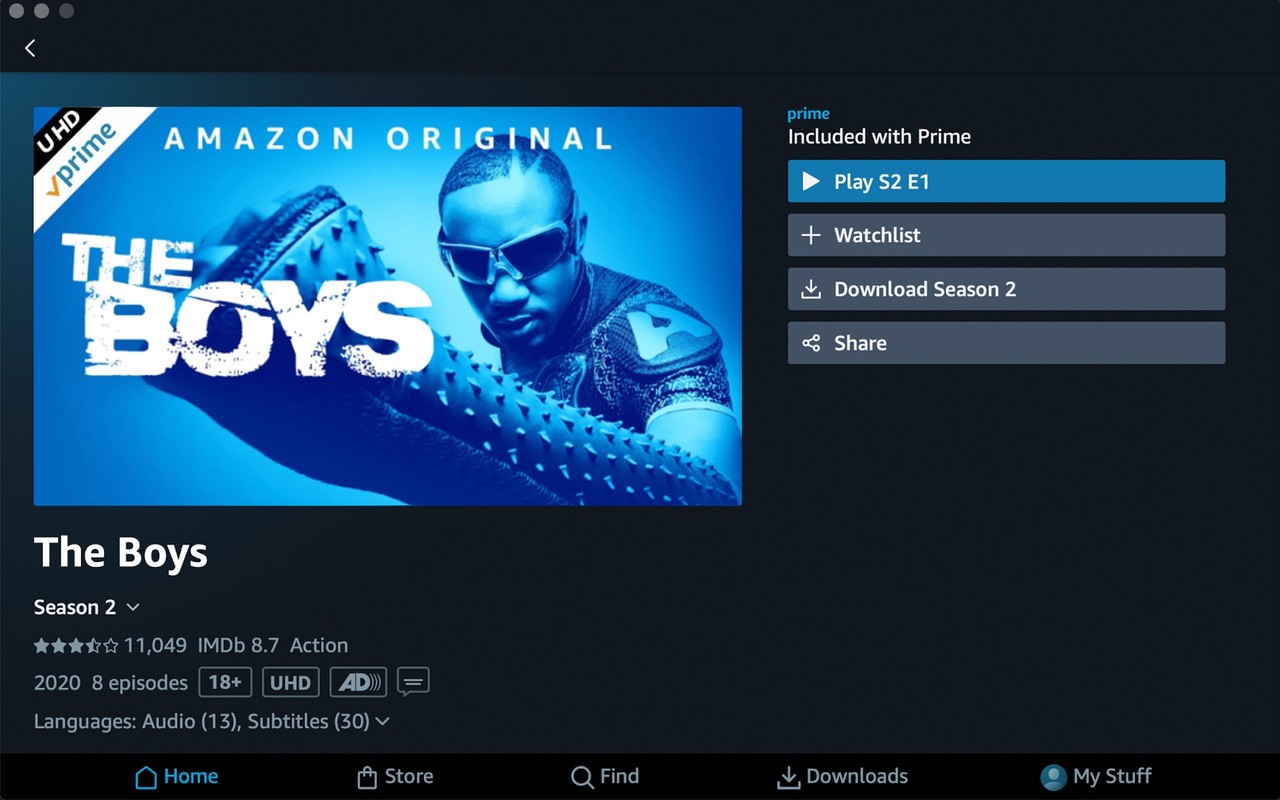 Amazon Prime Video Mac screenshot 3