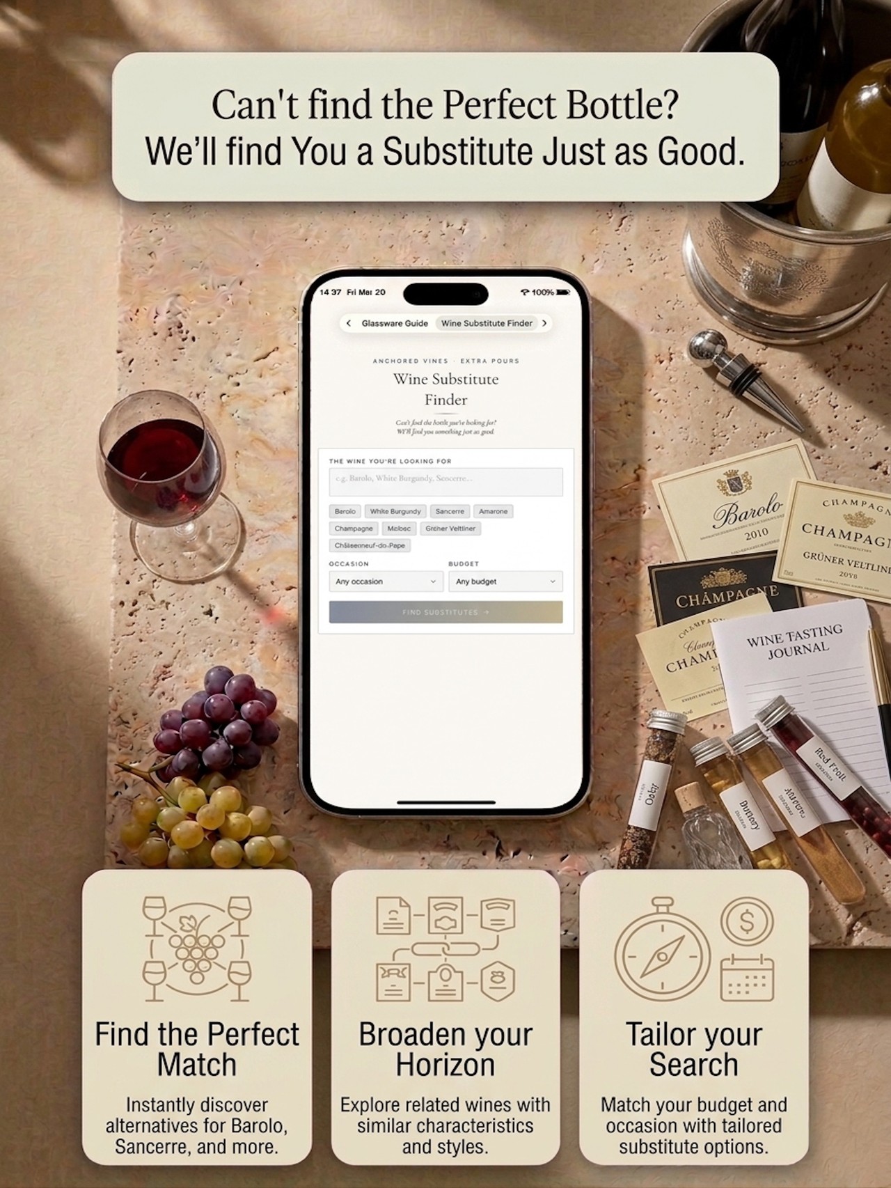 Anchored Vines: Wine Companion iPad screenshot 1