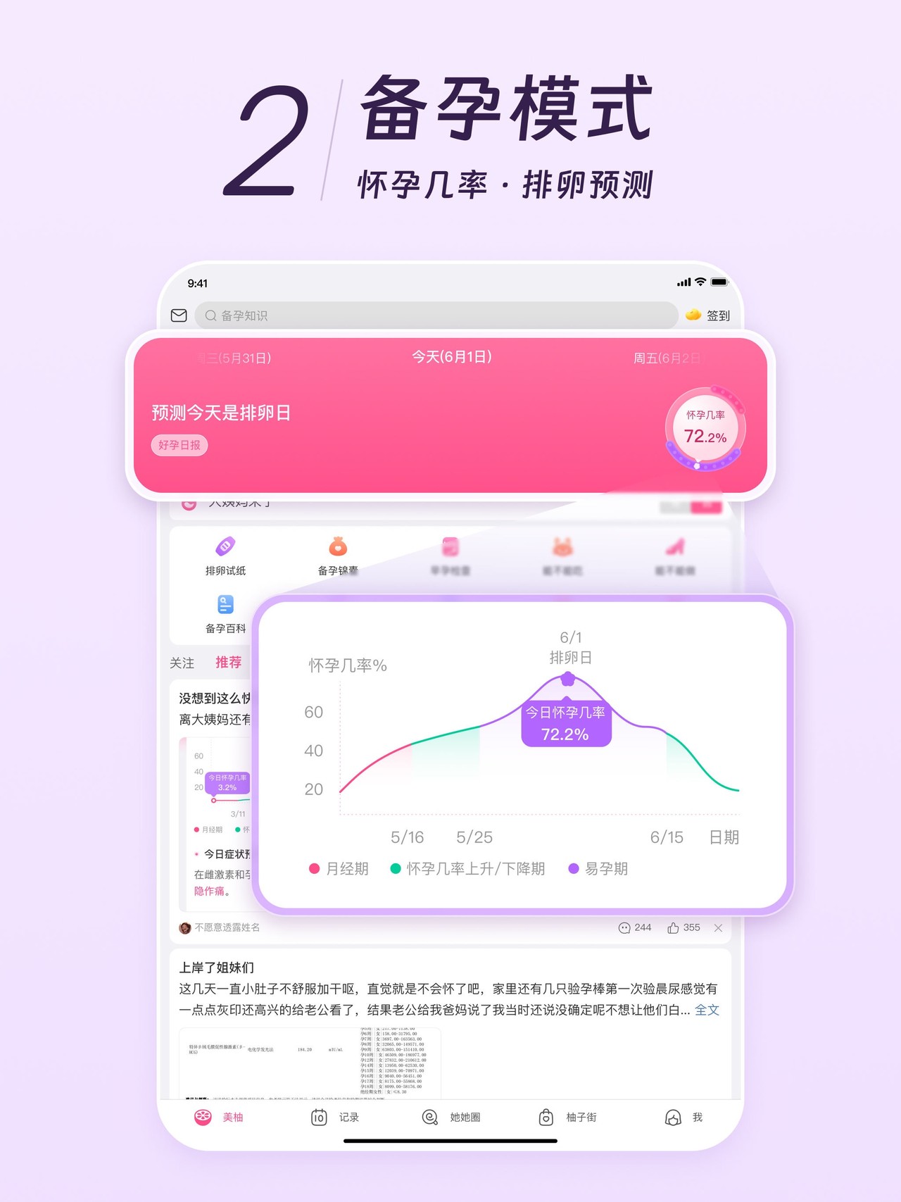 美柚 - 经期·备孕·怀孕·育儿&亲友版 iPad screenshot 4