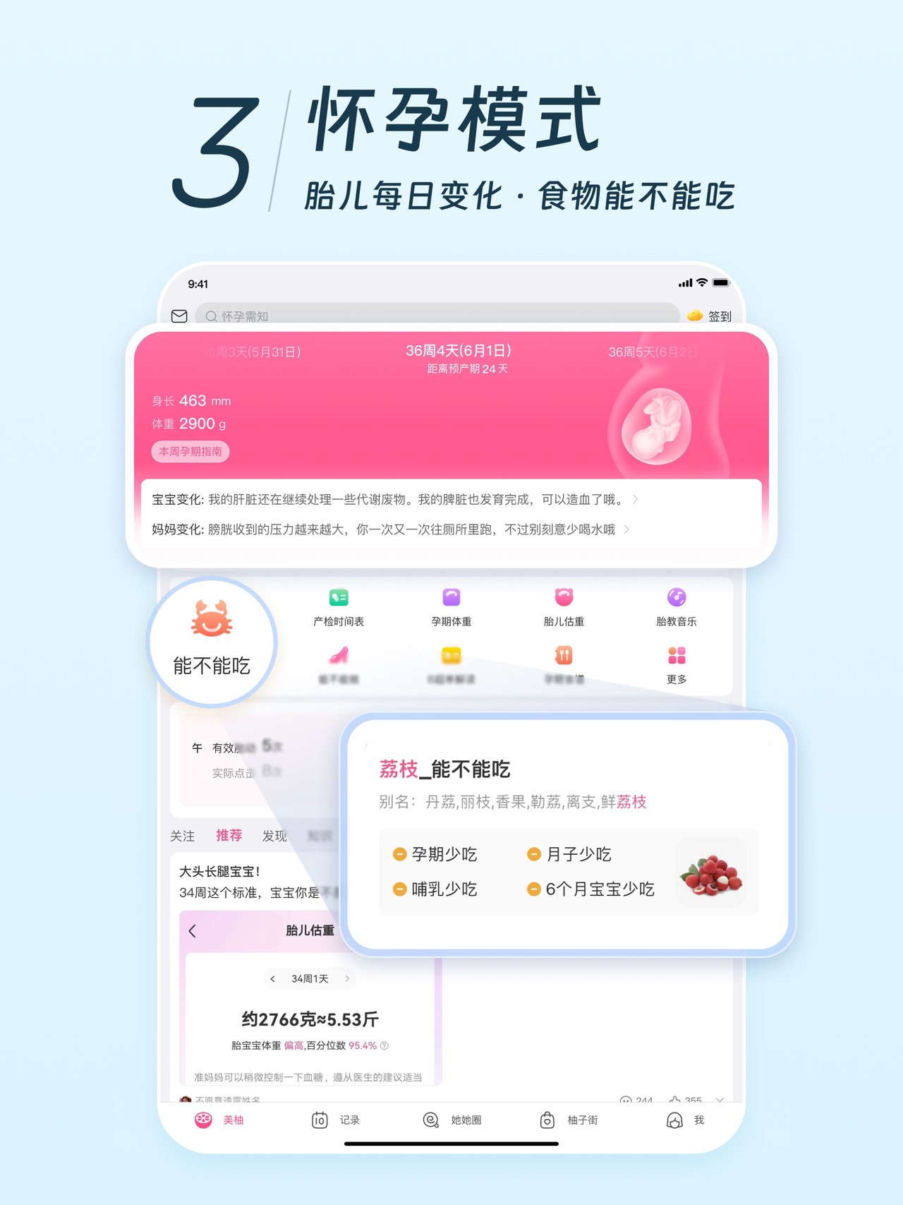 美柚 - 经期·备孕·怀孕·育儿&亲友版 iPad screenshot 5