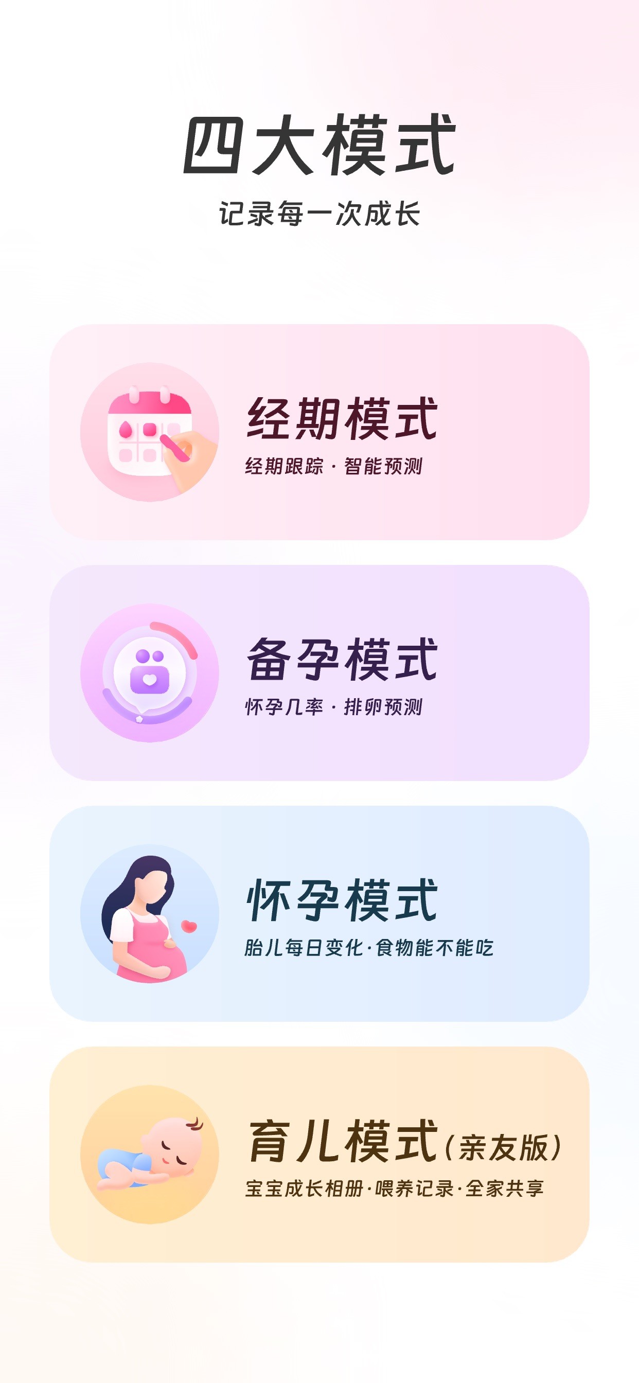 美柚 - 经期·备孕·怀孕·育儿&亲友版 iPhone screenshot 1