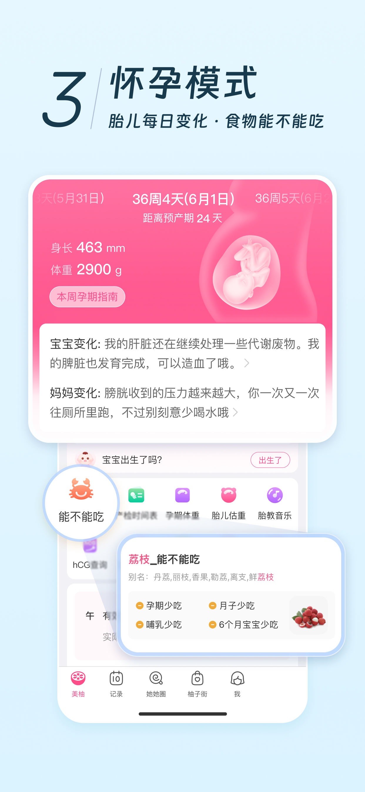 美柚 - 经期·备孕·怀孕·育儿&亲友版 iPhone screenshot 5