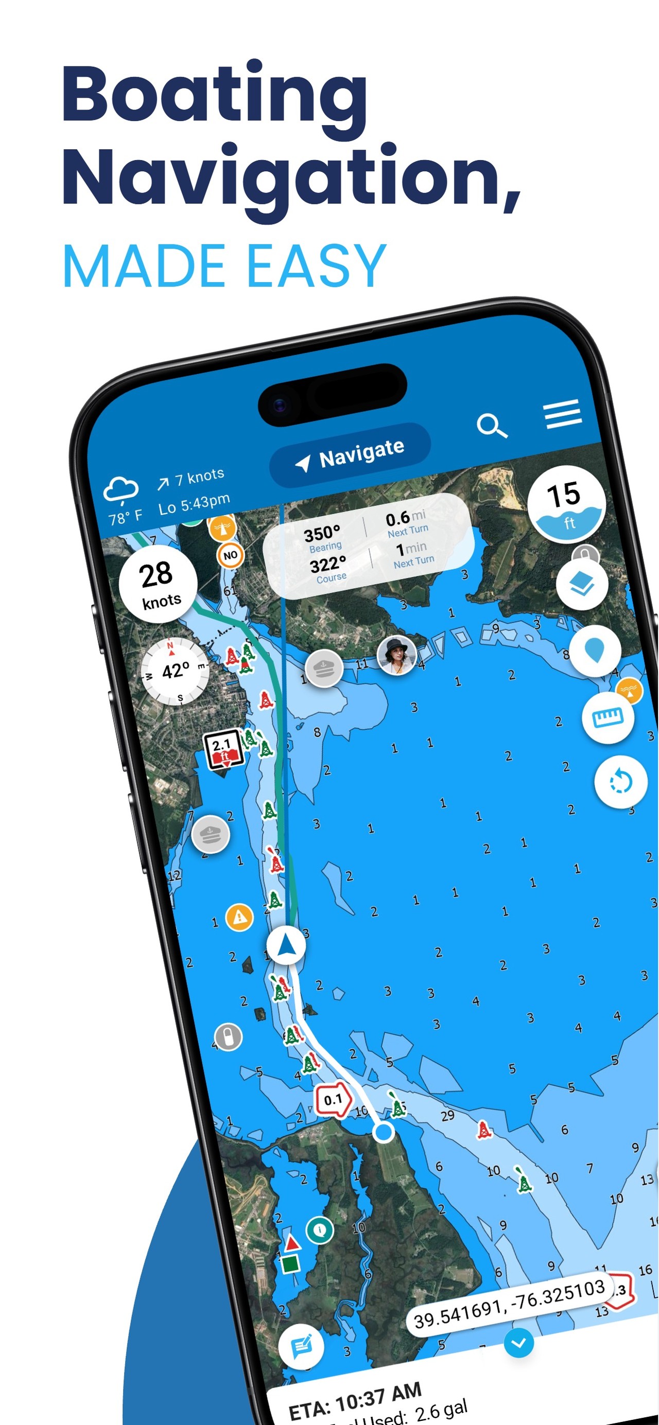Argo - Boating Navigation iPhone screenshot 1