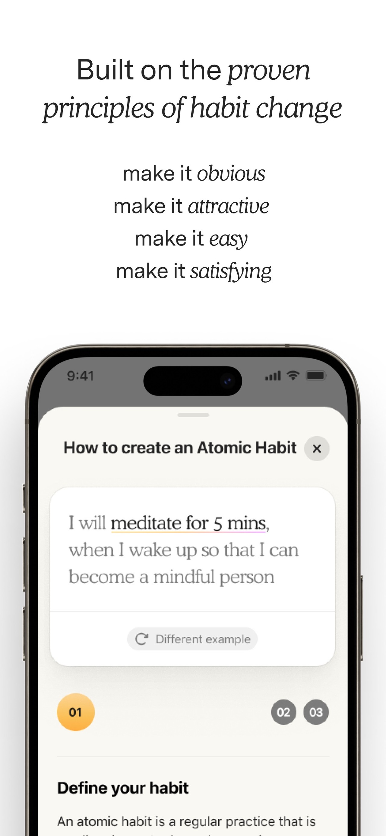Atoms - from Atomic Habits iPhone screenshot 2