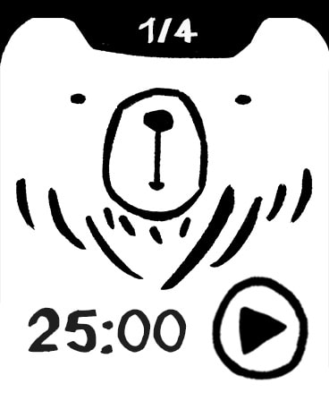 Bear Focus Timer : Pomodoro Apple Watch screenshot 1