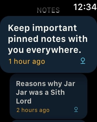 Bear - Markdown Notes Apple Watch screenshot 2