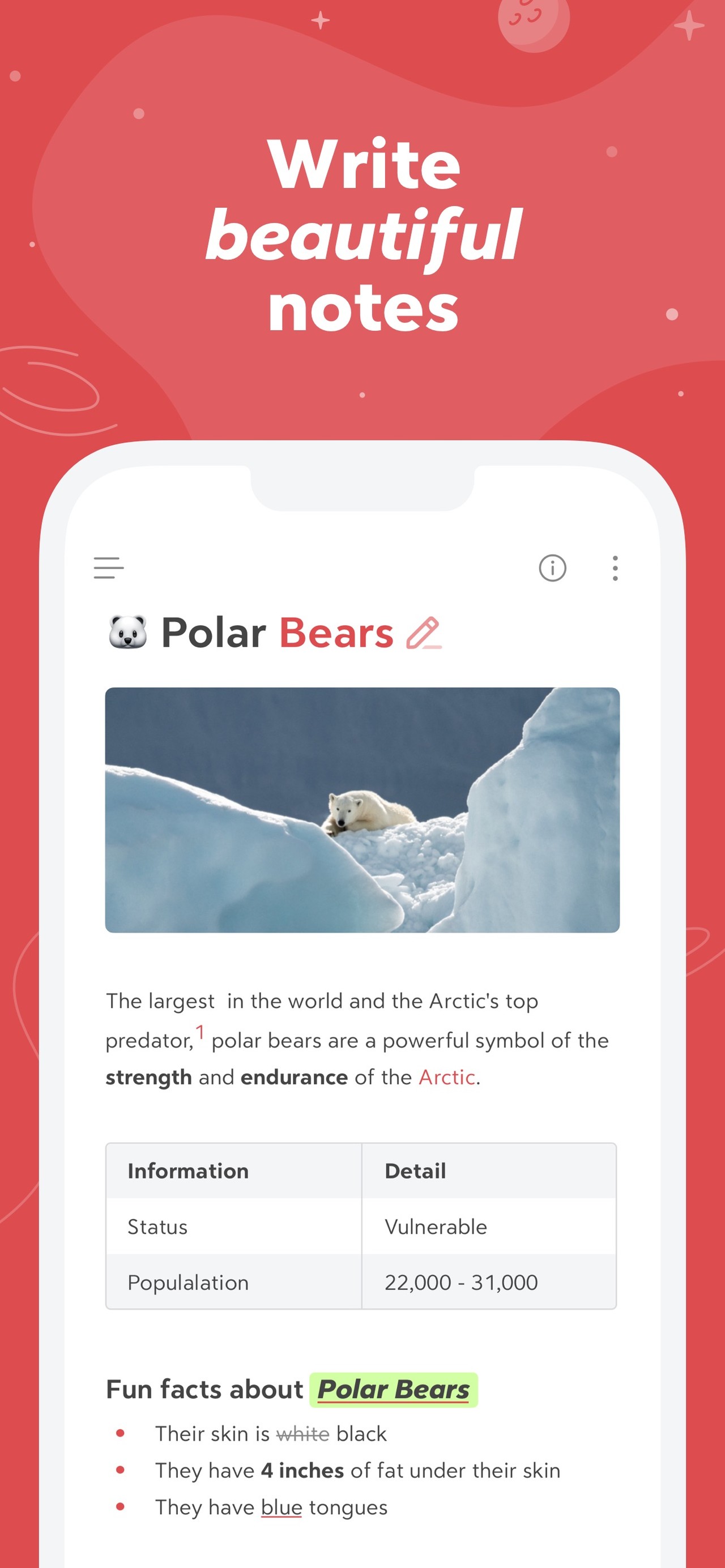 Bear - Markdown Notes iPhone screenshot 1