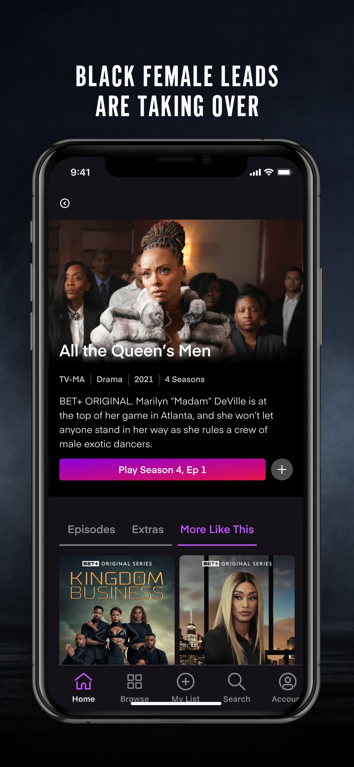 BET+ iPhone screenshot 3