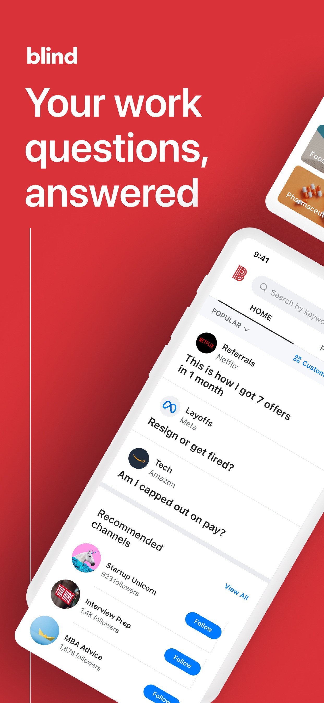 Blind - Professional Community iPhone screenshot 1