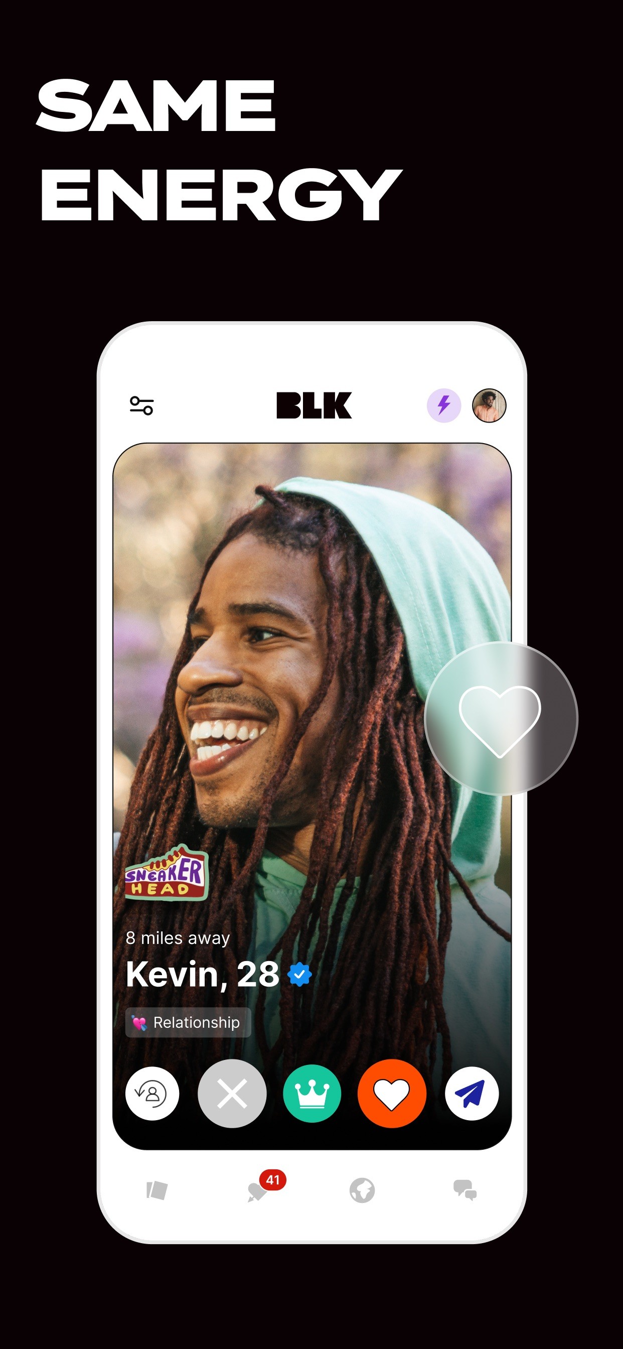 BLK: Black Singles Dating App iPhone screenshot 3