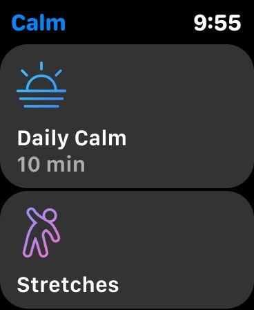 Calm Apple Watch screenshot 1