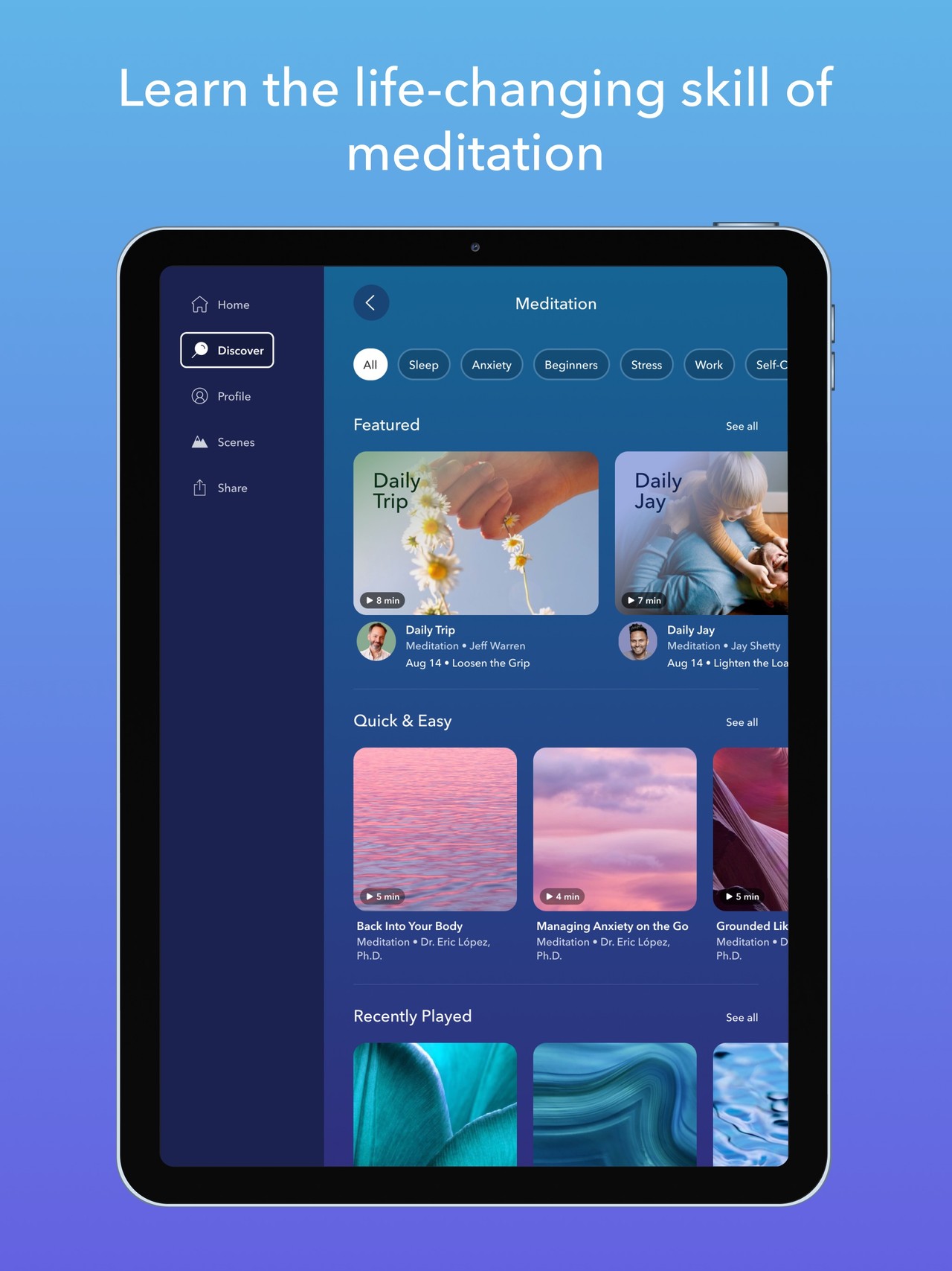 Calm iPad screenshot 3
