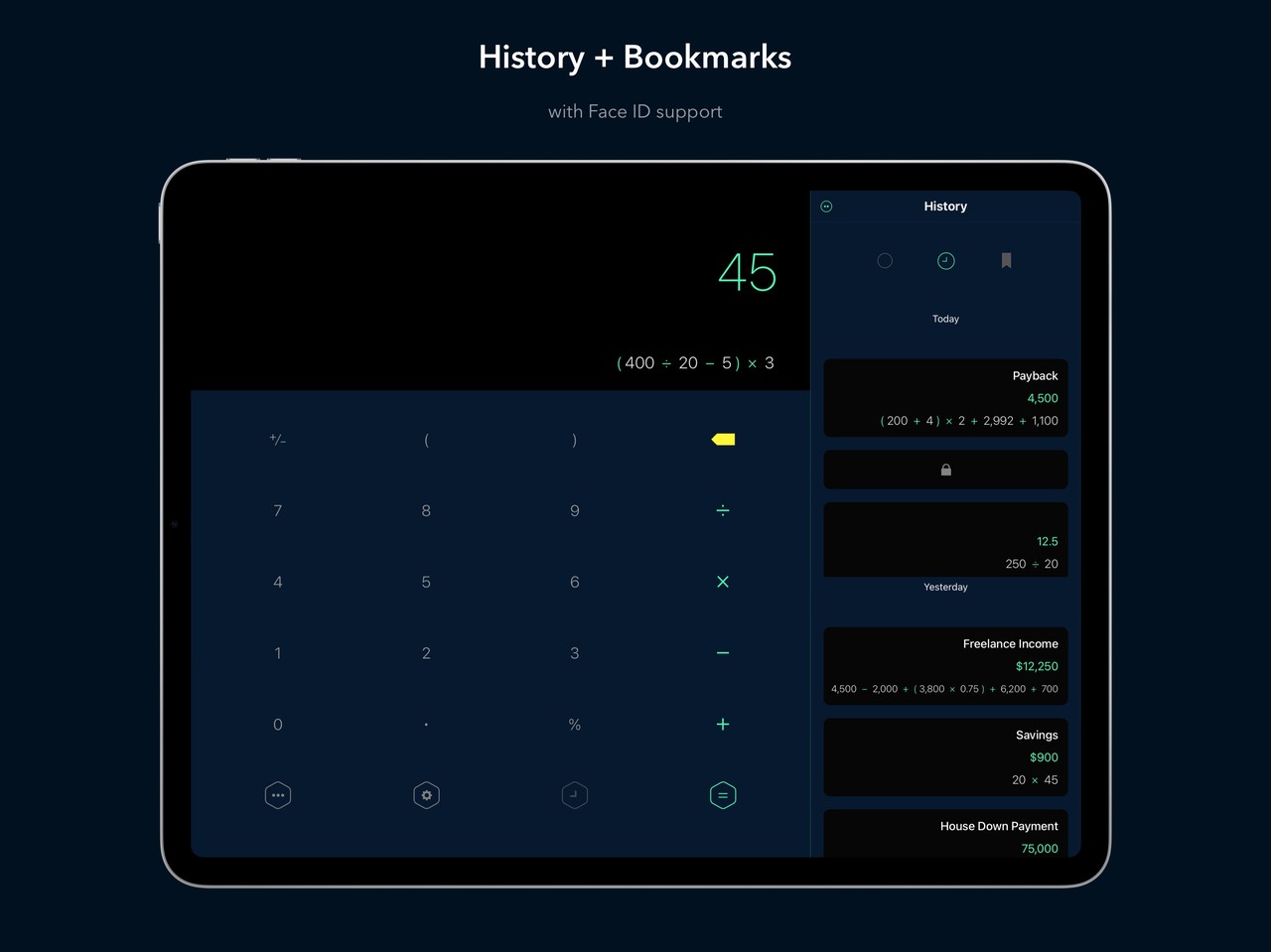 Calzy iPad screenshot 2