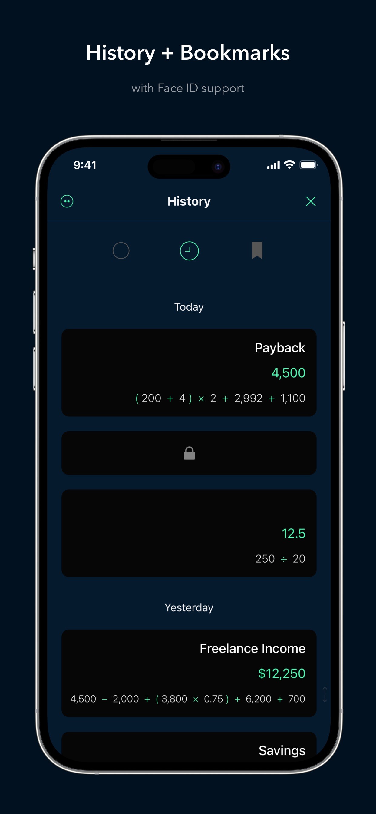 Calzy iPhone screenshot 2