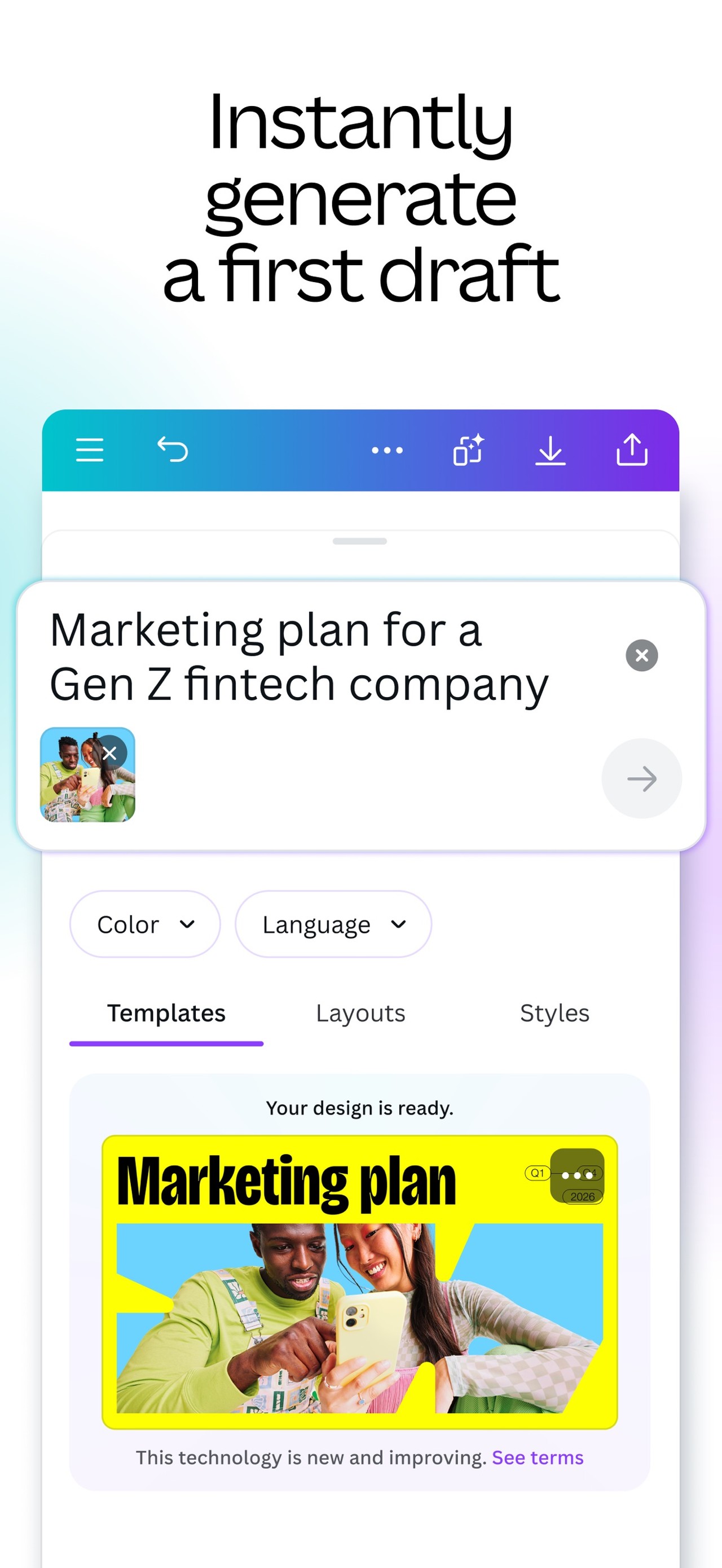 Canva: AI Video & Photo Editor iPhone screenshot 3
