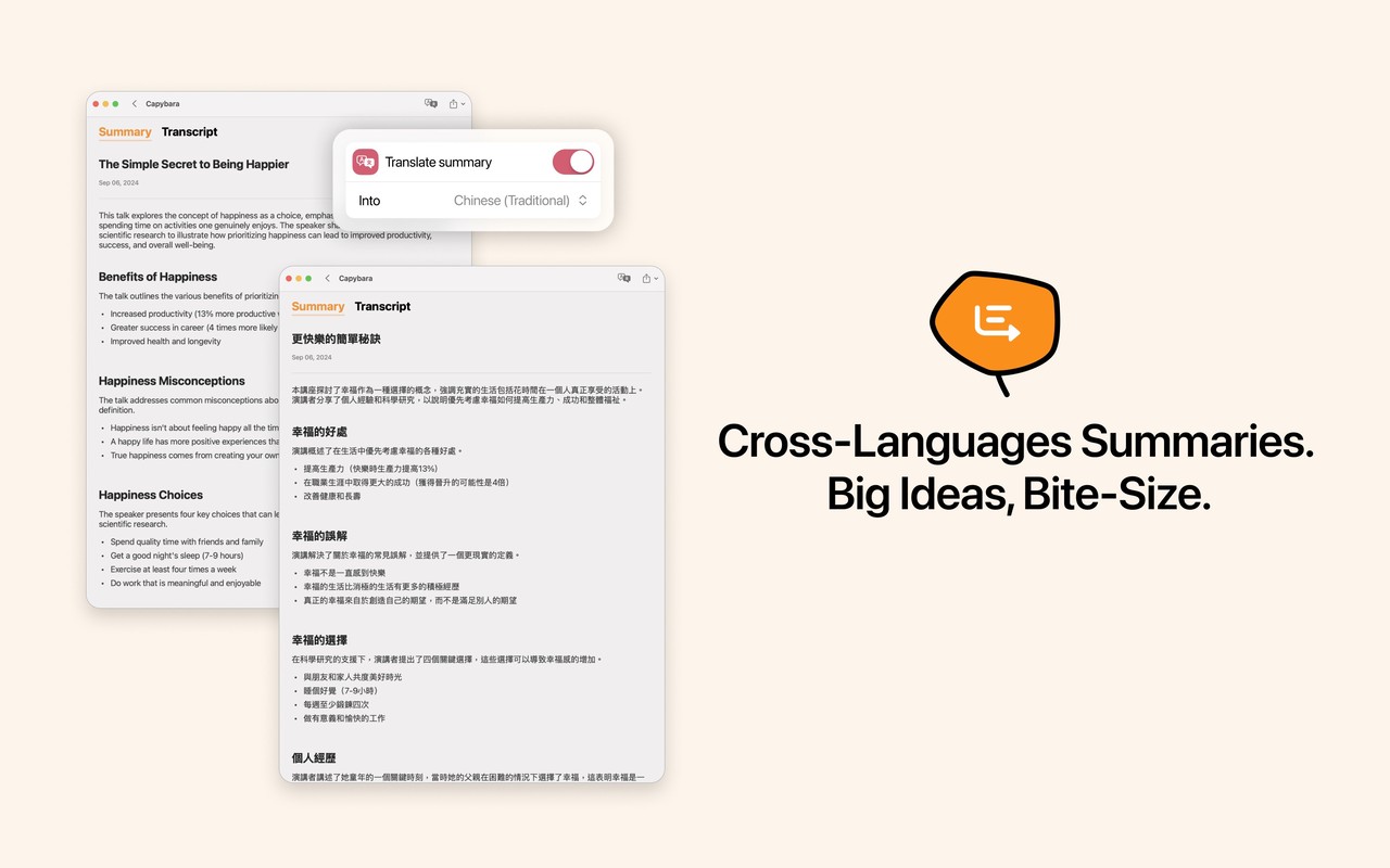 Capy - AI Meeting Translator Mac screenshot 3